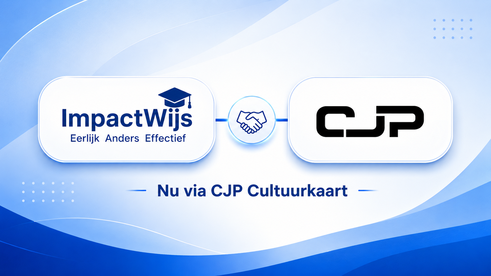 ImpactWijs is aangesloten als CJP Cultuurkaart-acceptant